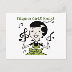 Filipino Girls Rock Postcard