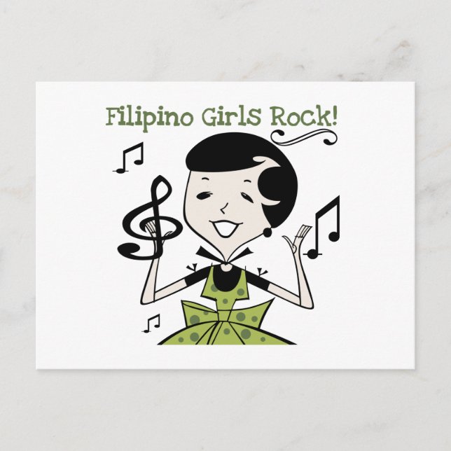 Filipino Girls Rock Postcard (Front)