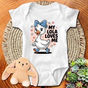Filipino Grandchildren Gifts - My Lola Loves Me Baby Bodysuit