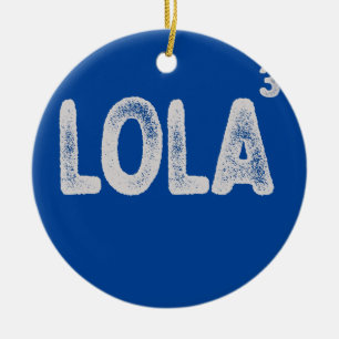 Filipino Grandma Of Three Funny Lola Womens  Ceramic Ornament