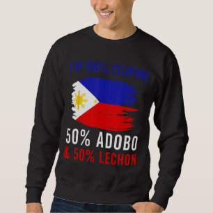 Filipino Men Women Philippines Flag Food Adobo Pin Sweatshirt