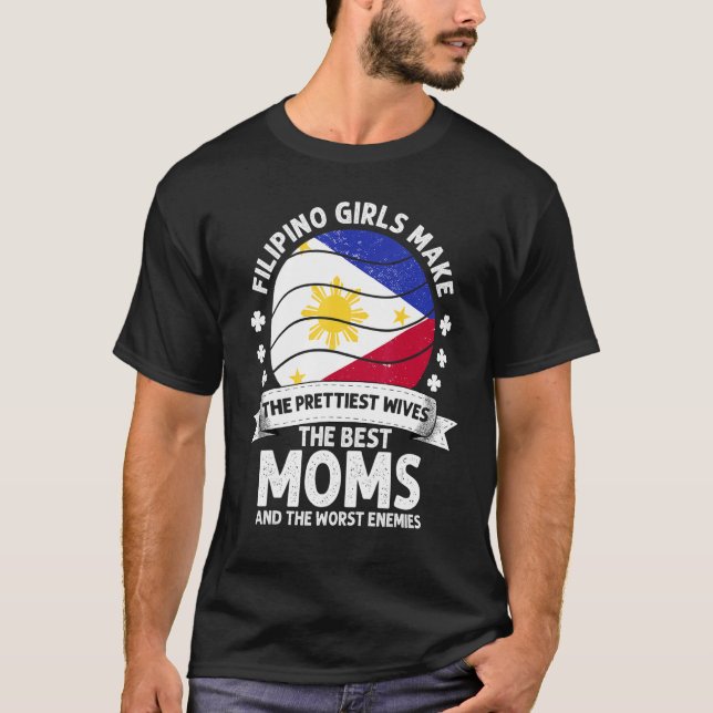 Filipino Mum Phillipines Mothers Day Mama Filipino T-Shirt (Front)
