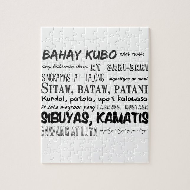 Filipino Nursery Rhyme Series Jigsaw Puzzle (Vertical)