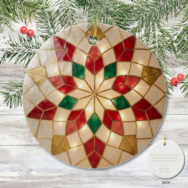 Filipino Parol Comfort Christmas Keepsake Ceramic Ornament (Creator Uploaded)
