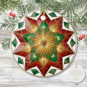 Filipino Parol Inspired Christmas Keepsake  Ceramic Ornament