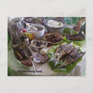 Filipino Party Food.  Postcard