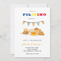 Filipino Party Invitation Filipino Birthday Dinner
