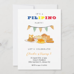 Filipino Party Invitation Filipino Birthday Dinner