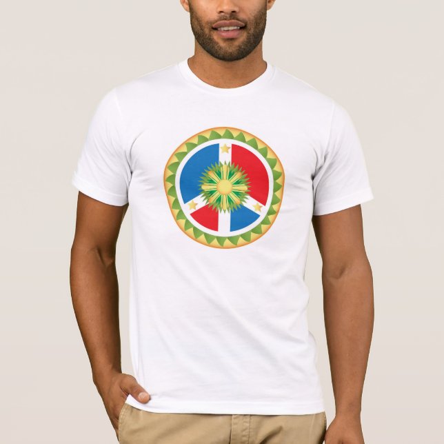Filipino Peace Sign Mandala T-Shirt (Front)