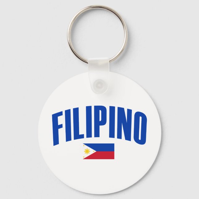 Filipino Philippine Flag Key Ring (Front)