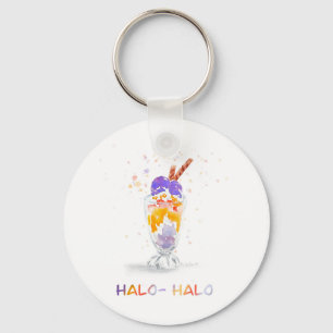 Filipino Philippine Halo Halo Watercolor Keychain