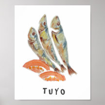 Filipino / Philippine Tuyo Watercolor Poster Paper