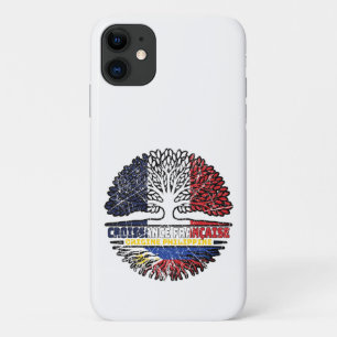 Filipino Philippines French France Tree Roots Flag iPhone 11 Case
