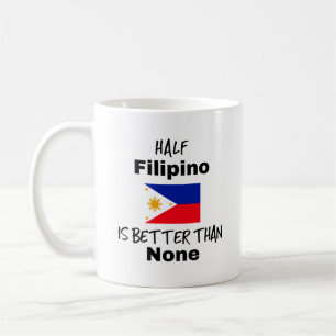 Filipino Philippines Half Funny Gift Idea Mug Cup