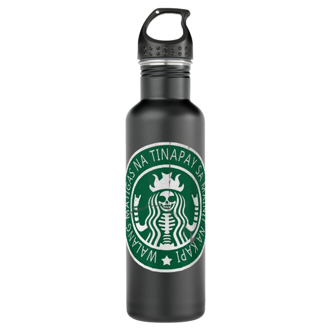Filipino  Philippines T Funny Coffee Lovers  710 Ml Water Bottle (Front)