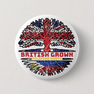 Filipino Philippines Uk United Kingdom British 6 Cm Round Badge