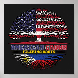 Filipino Philippines US American USA United States Poster