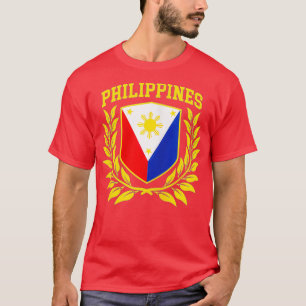 Filipino Pride with Philippine Flag Crest Zip T-Shirt