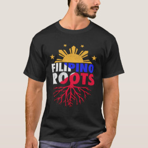 Filipino Roots Hoodie - Distressed Philipines Flag T-Shirt
