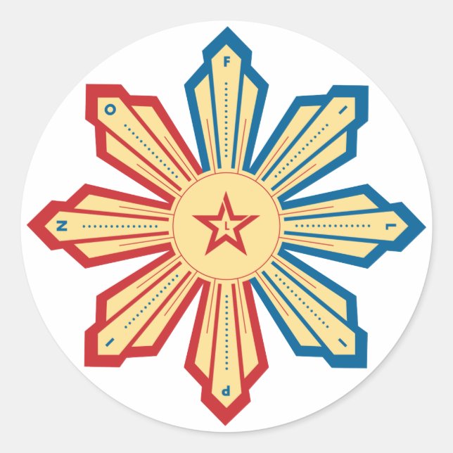 Filipino Sun - LS Classic Round Sticker (Front)