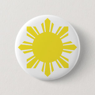 Filipino Sun - Yellow 6 Cm Round Badge