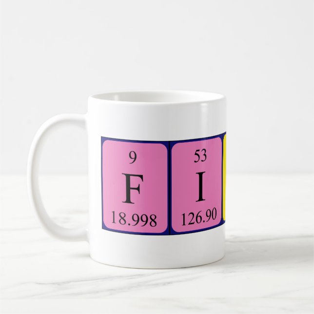 Filippa periodic table name mug (Left)