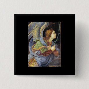 Filippino Lippi - Archangel Gabriel - Circa 1490 - 15 Cm Square Badge