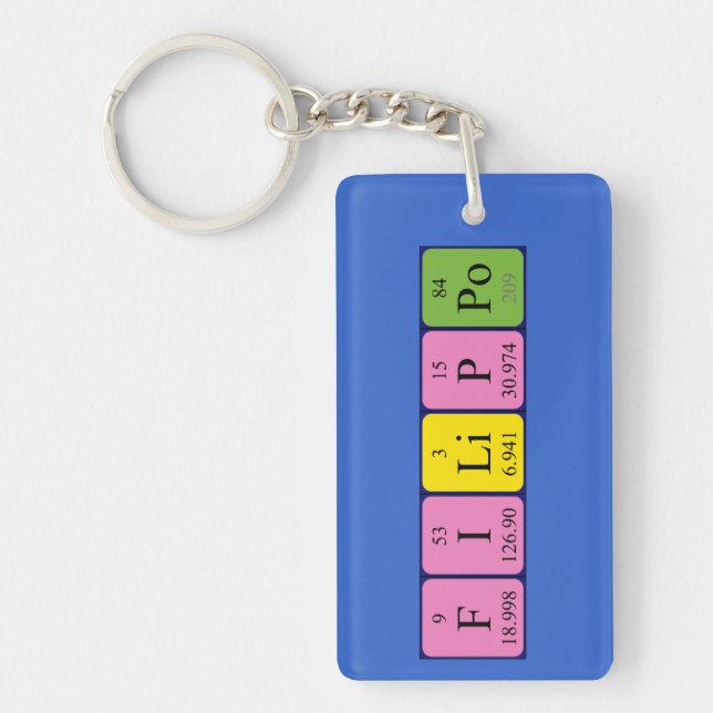 Filippo periodic table name keyring (Front)