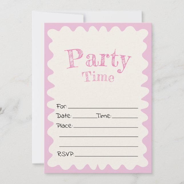 Fill In The Blank Birthday Invitation (Front)