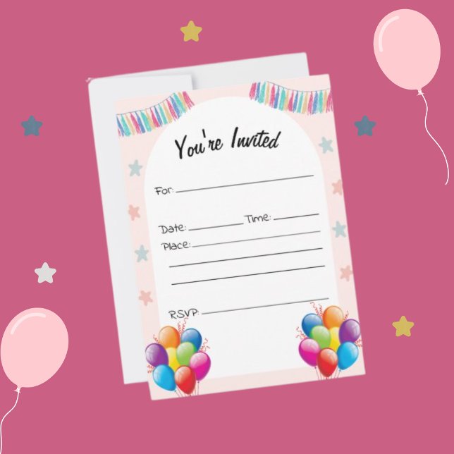 Fill In The Blank Birthday Invitation (Creator Uploaded)