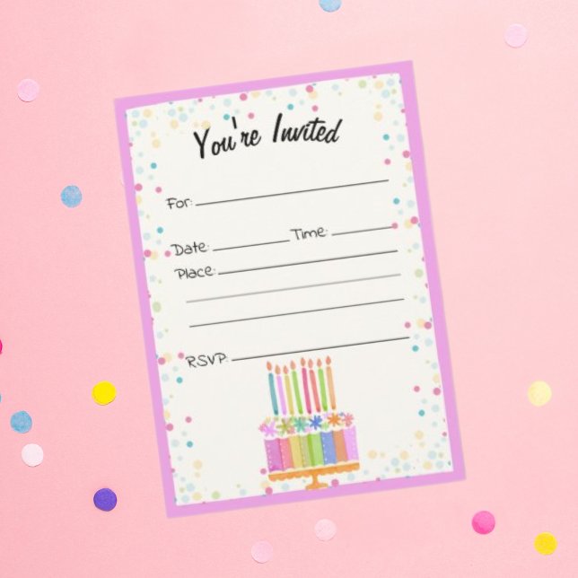 Fill In The Blank Birthday Invitation (Creator Uploaded)