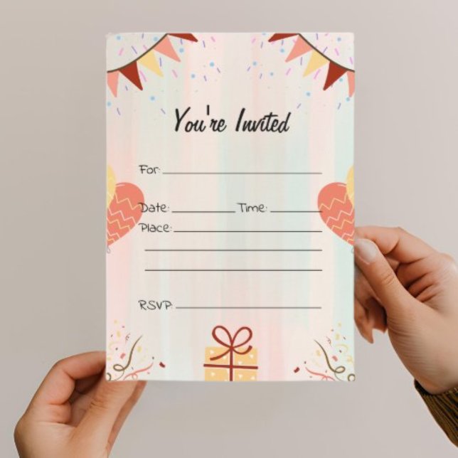 Fill in The Blank Birthday Invitation (Creator Uploaded)