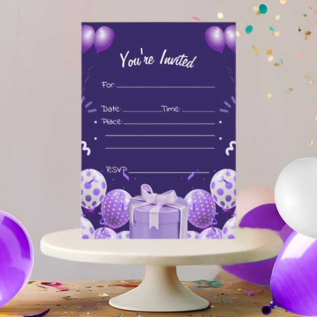 Fill in The Blank Birthday Invitation (Creator Uploaded)