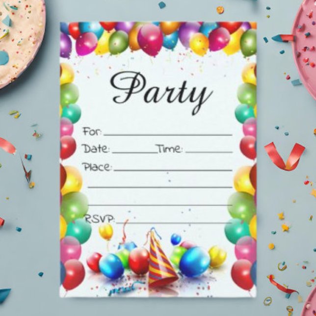 Fill In The Blank Birthday Invitation (Creator Uploaded)
