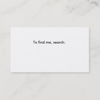 Fill in the blank business card. card