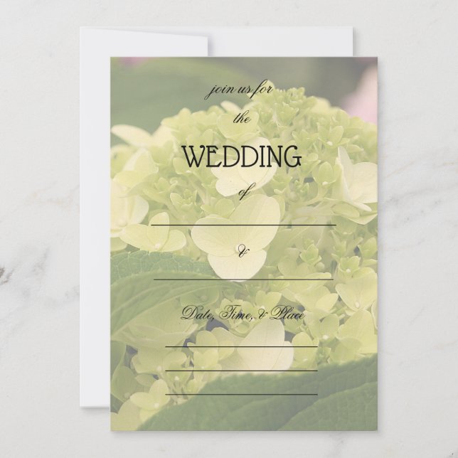 Fill in the Blank Floral Wedding Invitation  (Front)