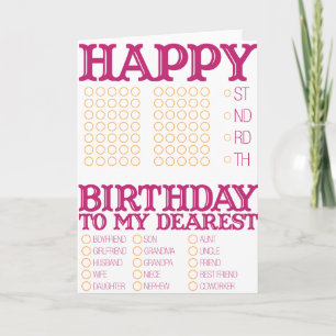 Fill in the blank Happy Birthday! Card
