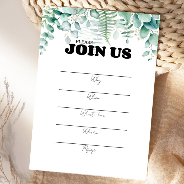 Fill In The Blank Multi Purpose Eucaplyptus Invitation (Creator Uploaded)