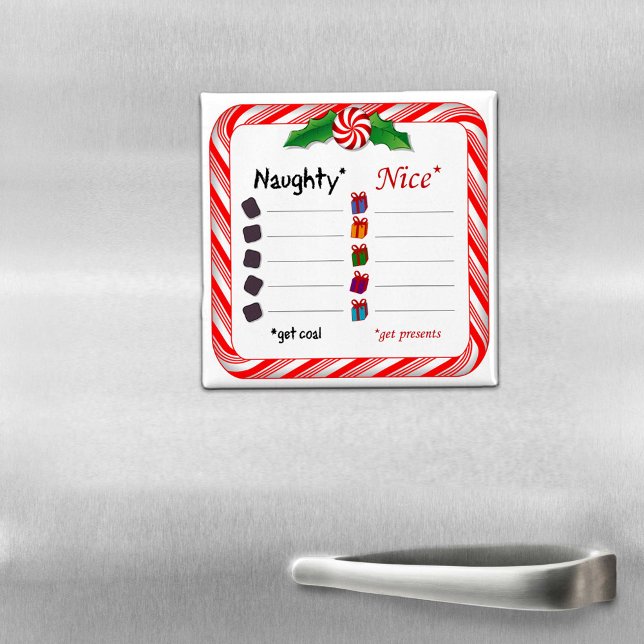Fill in the Blanks Magnet Naughty or Nice (Did you make the list? Naughty and Nice List Magnet.)