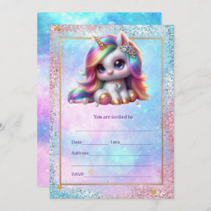 Fill in Unicorn  Invitation