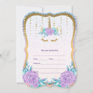 Fill in Unicorn  Invitation