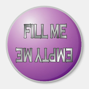 Fill me-Empty me Purple dishwasher magnet