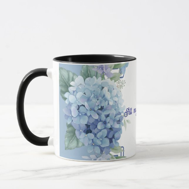 Fill my cup Lord floral Religious Mug (Left)