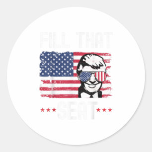 Fill That Seat Vintage Court Judge Fill Seat Classic Round Sticker