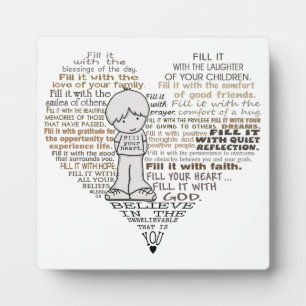 Fill Your Heart Plaque