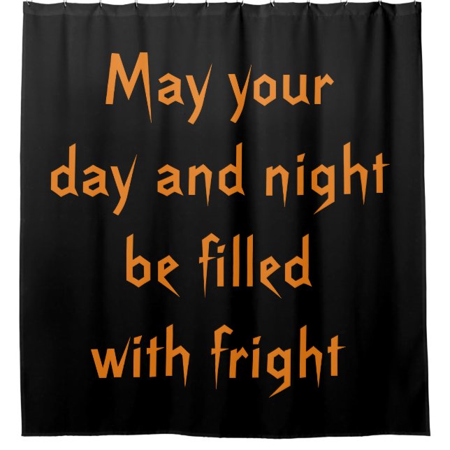 Filled with Fright Halloween Shower Curtain (Front)