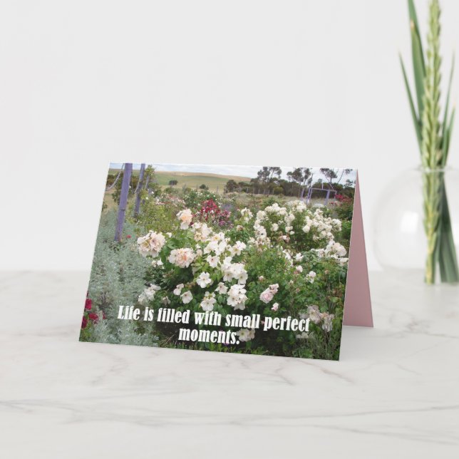 Filled With Perfect Moments Flower Garden Card (Front)