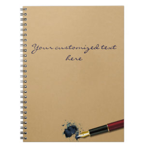 Filler Fountain Pen with Ink Blot - Notebook