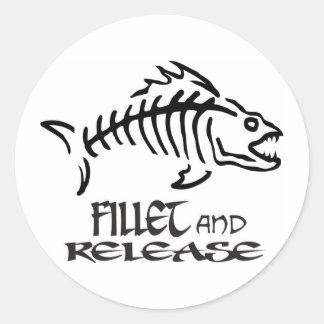 FILLET AND RELEASE CLASSIC ROUND STICKER