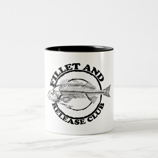 Fillet and Release. Two-Tone Coffee Mug (Center)